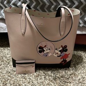Kate Spade Disney Minnie Mouse tote, key card holder